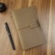 SUPERSTYLE  Vintage handmade leather reusable note book,Travel Journal Notebook