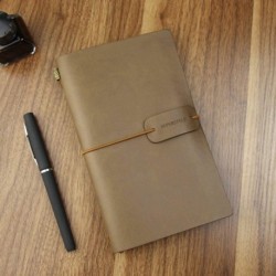 SUPERSTYLE  Vintage handmade leather reusable note book,Travel Journal Notebook