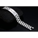 senchoy  Stainless steel jewelry bracelets,Masculine Watch Band Stainless Steel Link Bracelet