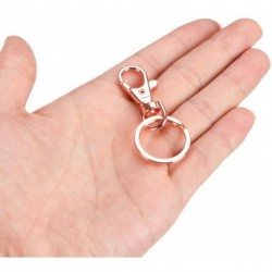 Senauto  Swivel Snap Hooks with Key Rings Key Chain Set, Rose Gold