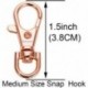 Senauto  Swivel Snap Hooks with Key Rings Key Chain Set, Rose Gold