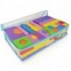 MOOLIGIRL Foam Building Blocks, Building Toy for Girls and Boys, Ideal Blocks Construction Toys for Toddlers, 52 Pieces Different Shapes and Sizes, Waterproof, Bright Colors, 100% Safe, Non Toxic