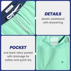 Keyile Mens Quick Dry Solid 4 Way Stretch Swim Trunks Mesh Lining Swimwear Bathing Suits