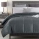 Sarmog Grey Down Alternative Comforter Duvet Insert,100% Bamboo Viscose Shell ,8 Corner Tabs