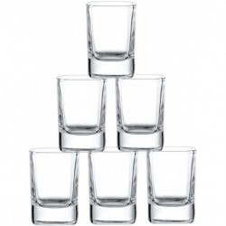 GJBKSN 6-Pack Heavy Base Shot Glass Set, 2-Ounce Shot Glasses