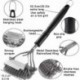 Binsuca  Cleaning brushes for barbecue grills- Safe Wire Stainless Steel BBQ Brush - Barbecue Cleaning Grill Brush for Gas/Charcoal Grilling Grates