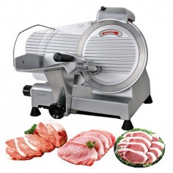 LELOCLE  Electric Food Slicer, 12 inch Electric Food Cutter,  Meat Cheese Food Slicer, Premium Chromium-plated Steel Blade Adjustable Thickness Commercial and for Home Use