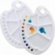 Techicon  Non-metal pallets(Pack of 2) - Plastic Artist Paint Color Mixing Trays - Kids- Acrylic, Oil, Watercolor