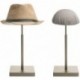 zhuohai  Hat stands,Adjustable Height Bronze-Metal Hat Rack with Fabric Covered Dome