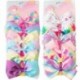 Littlefa  Hair bows,5"Girls Large Bow Unicorn Rainbow Butterfly Grosgrain Ribbon Hair Barrettes Accessories for Baby