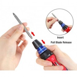 Tasipo  Screwdrivers non-electric,Quick-load Mechanism Screwdriver with Double End Bits in Handle