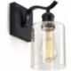 HAWEA Bathroom Vanity Light Fixtures, Metal Sconces Wall Lighting with Clear Glass