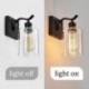 HAWEA Bathroom Vanity Light Fixtures, Metal Sconces Wall Lighting with Clear Glass