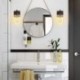 HAWEA Bathroom Vanity Light Fixtures, Metal Sconces Wall Lighting with Clear Glass
