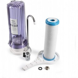 HAWEA Countertop Ultra Drinking Water Filter for VOCs Cysts Pesticides Herbicides Chlorine Taste & Odor - Clear