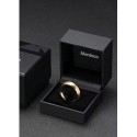 Merdeco 6mm 8mm Tungsten Carbide Ring 14K Gold Matte Brushed Wedding Band Comfort Fit