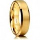 Merdeco 6mm 8mm Tungsten Carbide Ring 14K Gold Matte Brushed Wedding Band Comfort Fit