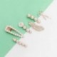 Furuida  Metal Hair Barrettes, Pearl Hair Clips Pins Hairpins for Women Girls Girlfriend Ladies Long Short Hair Elegant (6 PCS )