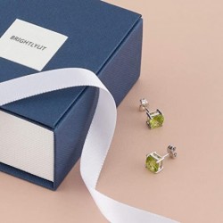 BRIGHTLYLIT 14K Gold Classic Solitaire Stud Earrings