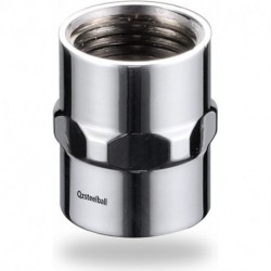 Qzsteelball Brass Pipe Fitting Coupling, Shower Coupling, G 1/2" x G 1/2" IPS Female Threaded（1.18" length）