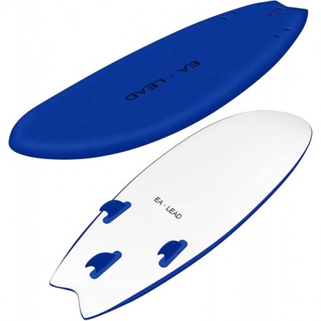  EA•LEAD  surf boards-Soft Top Foam Surfboard for Beginners and All Surfing Levels Youth Complete Set Includes Leash and Multiple Fins, Blue