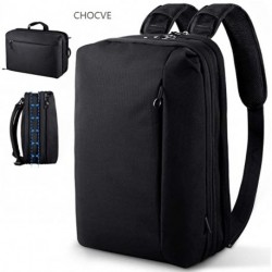 CHOCVE Convertible Backpack Laptop Shoulder Bag Messenger Bag Multi-Functional Business Briefcase Handbag Travel Rucksack Fits 15.6 Inch Laptop for Men/Women