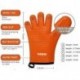 lwzsyap  Potholders,Extra-Long Non-Slip Potholders Gloves, Oven Mitts for Grilling(Orange)
