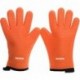 lwzsyap  Potholders,Extra-Long Non-Slip Potholders Gloves, Oven Mitts for Grilling(Orange)