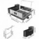 TADAE  Dish drainers,304 Stainless Steel Dish Racks ,Large Dish Drying Rack Drainboard Set