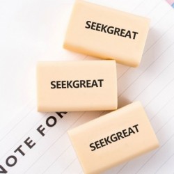 SEEKGREAT [Pack of 3] Elementary school students leave no trace yellow eraser