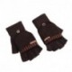 LYUGE  Knitted Half Finger Gloves,Autumn and winter men's flip-top gloves simple cashmere knitted half-finger gloves cold-proof warm and thick riding outdoor