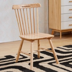 Sumeimics  Nordic Simple Dining Chair Cafe Living Room Home Solid Wood Chair