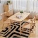 Sumeimics  Nordic Simple Dining Chair Cafe Living Room Home Solid Wood Chair