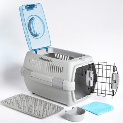 visucachi  Large pet box portable dog cage cat and dog car go out pet box