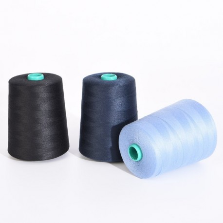 Sunnyclip  All-Purpose Thread for Sewing, Black Thread, Polyester Sewing Thread, 3 Cones of 3000 Yards Each Spool Thread for Sewing Machine Thread