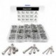 Gaormii  304 Stainless Steel Round Flat Cap Head Allen Bolt Assortment Kit with Storage Box