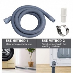 Ranekie 2m washing machine, dishwasher drain hose, Flexible tubes of plastic, retractable drain hose
