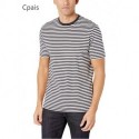 Cpais  Men's 2-Pack Slim-Fit Short-Sleeve Crewneck Stripe T-Shirt