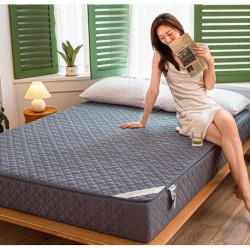 Silafuy  Zippered Quilted Bed Covers Detachable Six-Sided All-Inclusive Anti-Mite Bed Covers Waterproof bedspread