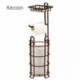 Kecosn Toilet Paper Holder Toilet Paper Stand 4 Raised Feet Bathroom Accessories Portable Tissue Paper Dispenser Reserve Free Standing Toilet Paper Roll Storage Shelf 