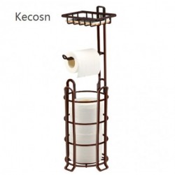 Kecosn Toilet Paper Holder Toilet Paper Stand 4 Raised Feet Bathroom Accessories Portable Tissue Paper Dispenser Reserve Free Standing Toilet Paper Roll Storage Shelf 