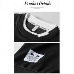 JUPITERANT  Men's T-Shirt Sweater, Solid Color Round Neck Loose Sports Fir, One Size Top Dress