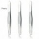Feaxu (3 Pack) Slant Tweezers - Precision Stainless Steel Slant Tip Tweezers Hair Plucker for Hair and Eyebrows Personal Care (Silver Tone)