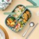 OBAKETSU  Lunch Box, Kids School Food Container, Leak Proof Bento Box, Kitchen Lunch Box with Compartment