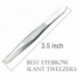 Feaxu (3 Pack) Slant Tweezers - Precision Stainless Steel Slant Tip Tweezers Hair Plucker for Hair and Eyebrows Personal Care (Silver Tone)