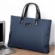 Singda  Men's Business Meeting Horizontal Zipper Briefcase