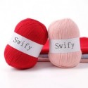 Swify 100% Wool Yarn for Knitting 3-Ply Luxury Warm Soft Lightweight Crochet Yarn （2psc）