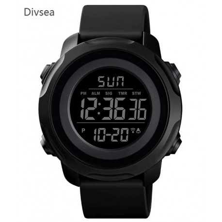 Divsea  Men's Digital Sports Watch Military Electronic Waterproof Wrist Watches for Men with Stopwatch Alarm LED Backlight
