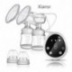 Xiansr Portable Breast Pump, Rechargeable Electric Breast Feeding Pumps Pain Free Strong Suction Power Touch Panel High Definition Display