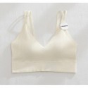 LUNA&MANTHA  Spring and summer new ribbed chest underwear ladies no steel ring fixed tube top underwear